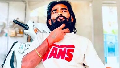 The image shows Nandanavanam Suri, who was brutally murdered by his opponents in Meerpet on Monday night, July 20, 2026.