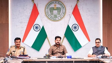 Telangana Chief Minister A Revanth Reddy conducting a review meeting