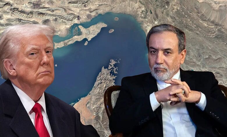 Donald Trump and Ali Bagheri Araghchi in a meeting about Iran-US relations.