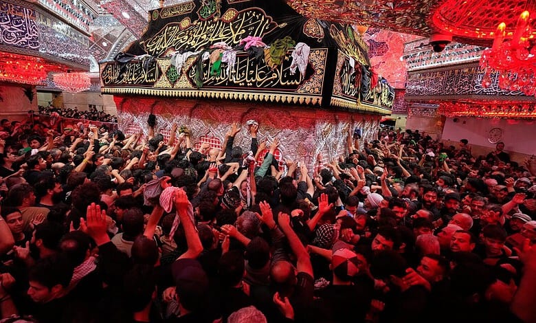 Shiite Muslim worshippers reach out to touch the shrine surrounding the tomb of Imam Hussein ahead of Arbaeen, the annual Shiite commemoration marking 40 days after Ashoura, at the Imam Hussein Shrine in Karbala, Iraq, Monday, Aug. 3, 2026. AP/PTI