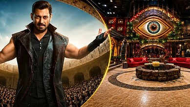 Salman Khan in Bigg Boss 20 house with grand interior and eye decor.