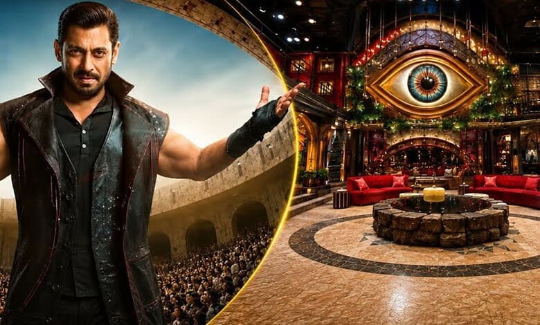 Salman Khan in Bigg Boss 20 house with grand interior and eye decor.