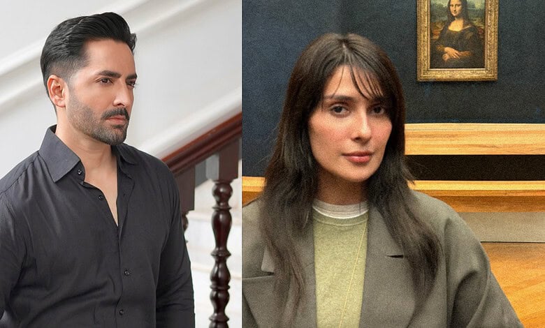 Ayeza Khan and Danish Taimoor in a casual setting, related to celebrity news.