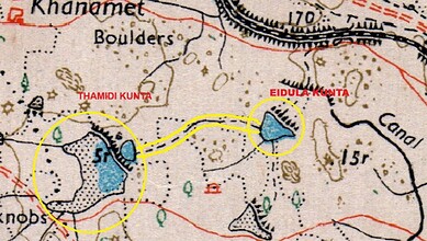 Map highlighting Edulakunta and Thamdi Kunta with encroachment areas.