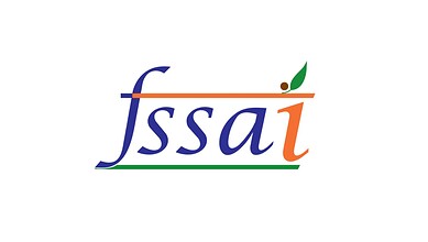 FSSAI logo featuring a green leaf and stylized text, representing food safety authority in India.