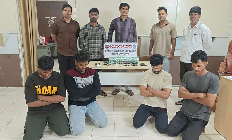 Four held for illegally procuring, selling and consuming Mephentermine Sulphate Injection