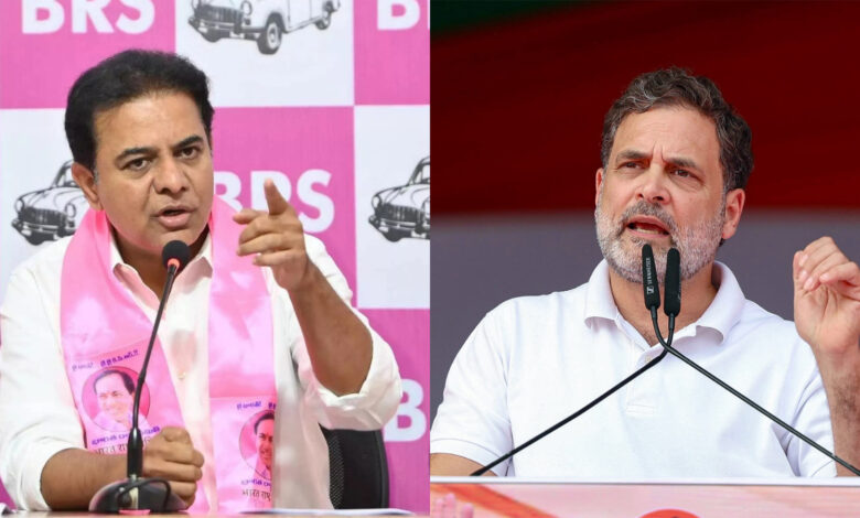 KTR threatens protest at Rahul Gandhi’s residence over ‘unfulfilled’ promises