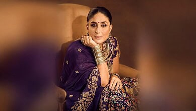 Kareena Kapoor in traditional attire, reacting thoughtfully in a candid moment.