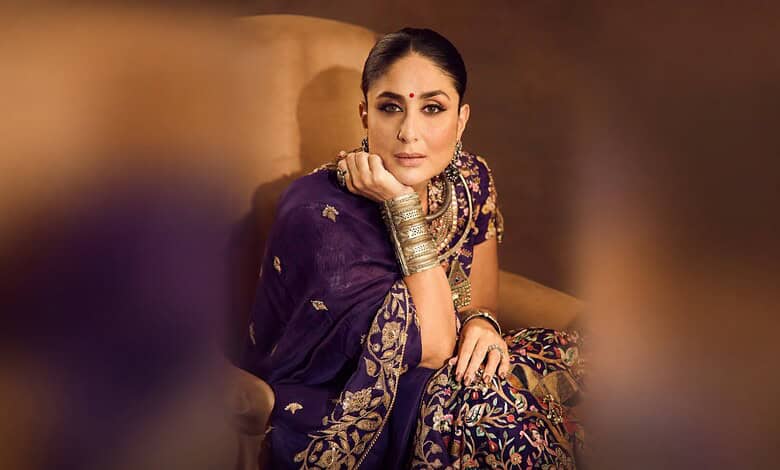 Kareena Kapoor in traditional attire, reacting thoughtfully in a candid moment.