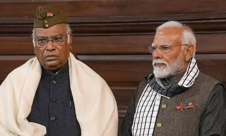 Indian Prime Minister Narendra Modi and another leader at a formal event.