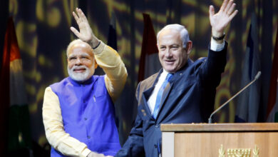 PM Narendra Modi with Israeli Prime Minister Benjamin Netanyahu