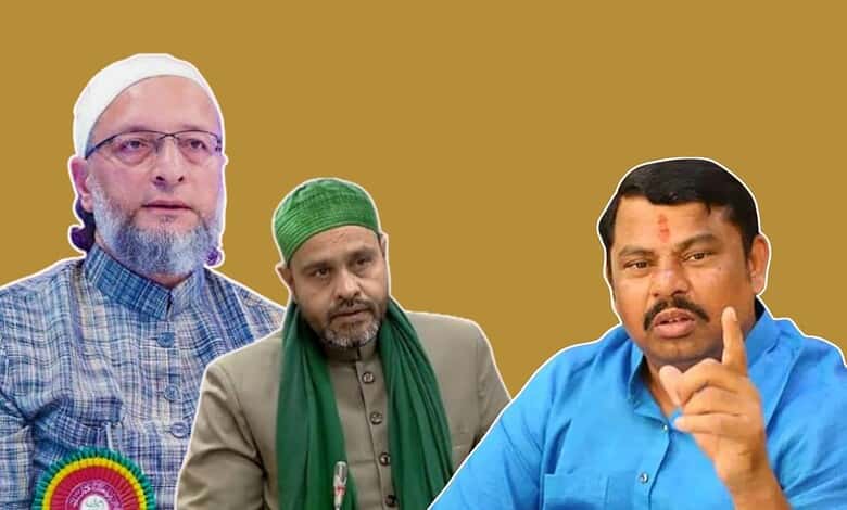 Raja Singh questions Asaduddin Owaisi on MLC's expulsion in a political debate.