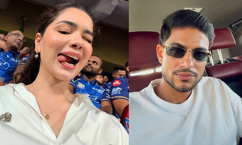 Sara Tendulkar and Shubman Gill in casual settings, smiling and posing for selfies.