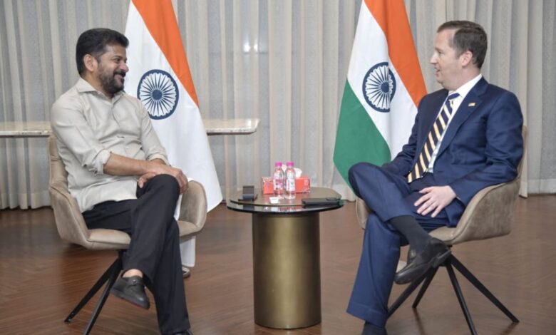 Telangana Chief Minister Revanth Reddy meets US Ambassador to India Sergio Gor
