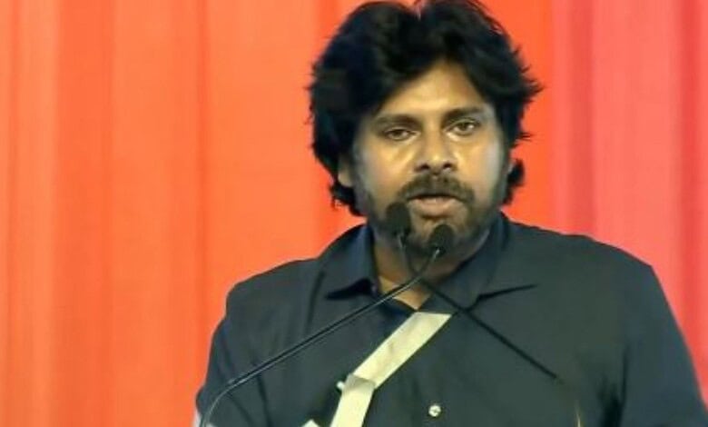 Pawan Kalaya addresses a gathering after Airport inauguration in Visakhapatnam