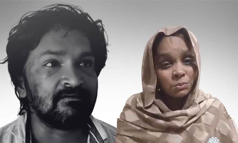 Widow of Mohammed Khadeer with a somber expression, seeking help for rent issues.