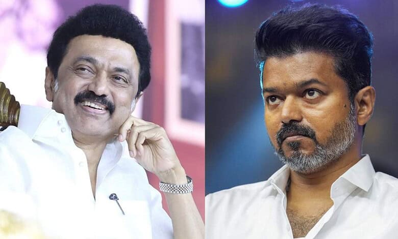 Udhayanidhi Stalin and actor S. J. Surya in a discussion at a public event.