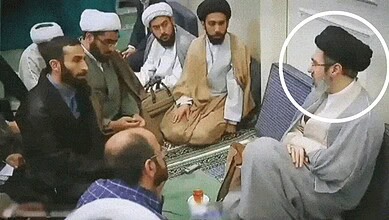 Mojtaba Khamenei in a meeting with religious scholars and clerics.