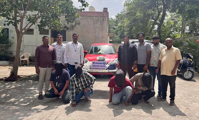 Comissioner's task force with the four accused