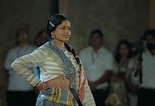 A former woman Maoists walks the ramp in Chattisgarh