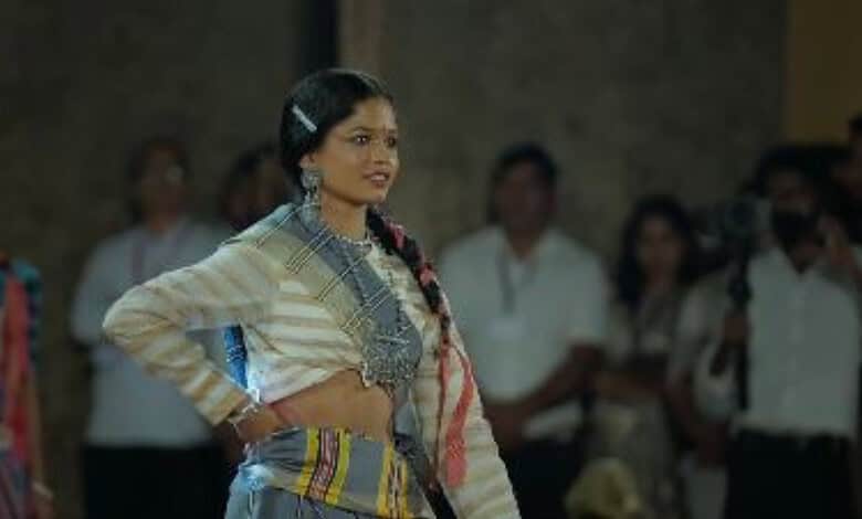 A former woman Maoists walks the ramp in Chattisgarh
