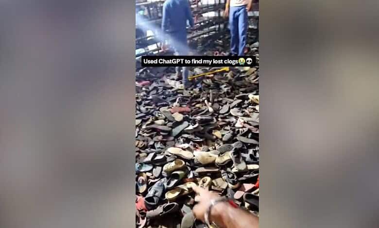 Man finds fotwear throgh Chat GPT at Ujjain Temple