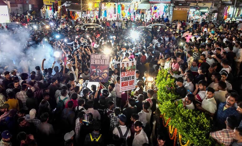 Students protest in Jharkhand
