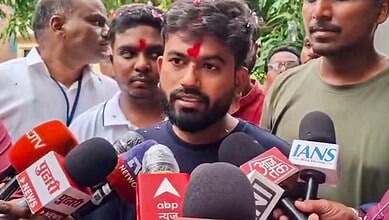 Abhijeet Dipke addresses the media