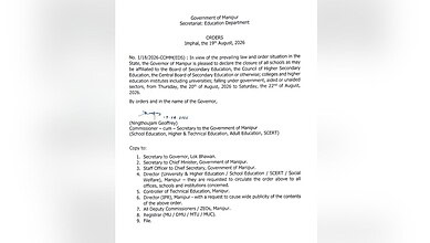 An order on schools from the Manipur government
