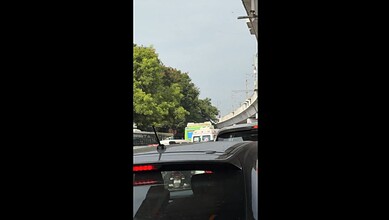 Ambulance stuck in traffic in Hyderabad