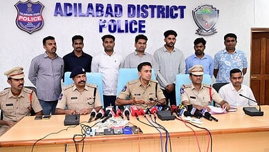 Adilabad SP addresses the media