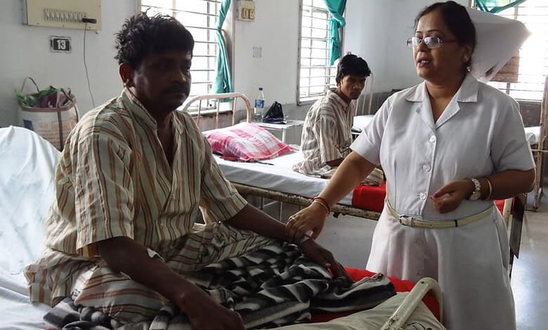An image of a nurse attending to a patient used for representatinal purpose