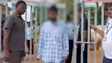 NEET PG aspirant arrives druk at exam centre in Rangareddy