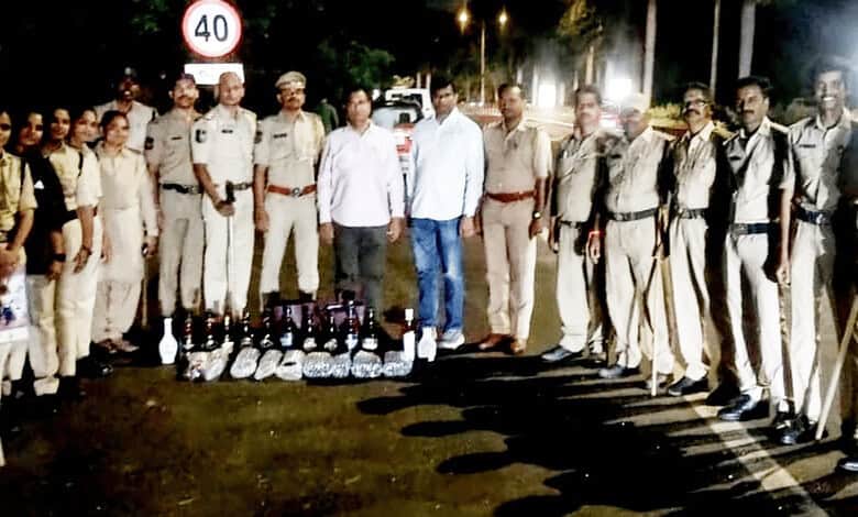STF seizes 24 liquor bottles being smuggled to Shamshabad