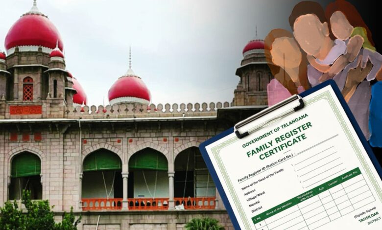 Telangana Family Register Certificate use for SIR challenged in HC