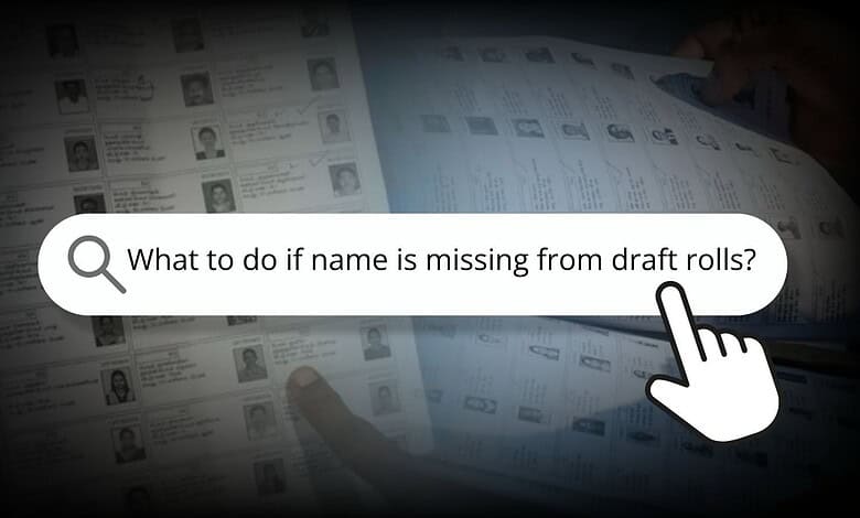 Person holding a draft list with a search query about missing names from draft rolls.