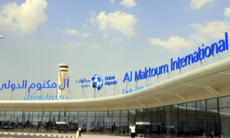 Al Maktoum International Airport terminal in Dubai.