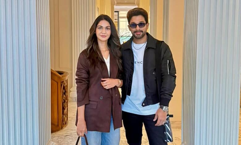 Allu Sneha and Allu Arjun