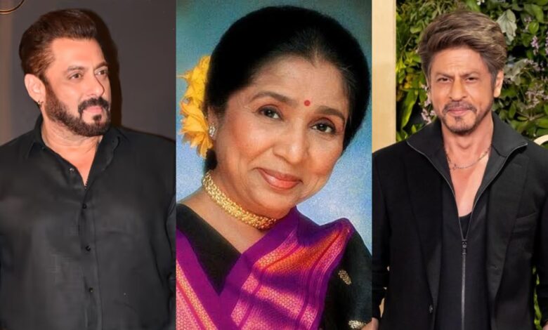 Salman Khan, Asha Bhosle and Shah Rukh Khan
