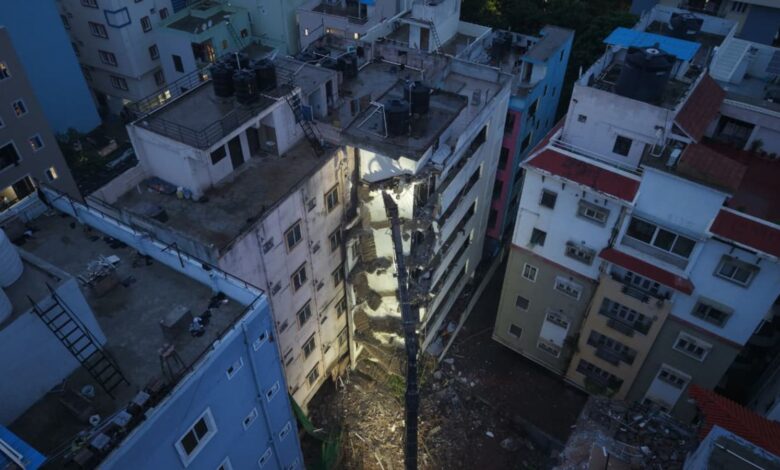Another unauthorised building demolished in Gachibowli