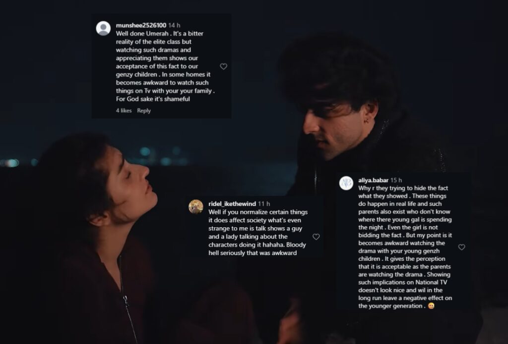 Intense scene from Dar-e-Nijaat with emotional characters at night.
