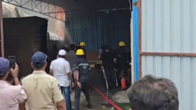 Fire at plywood warehouses in Gudimalkapur