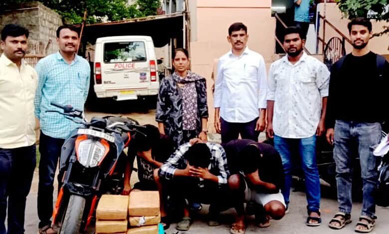 Five arrested, 11.7 kg ganja, hash oil seized in Hyderabad