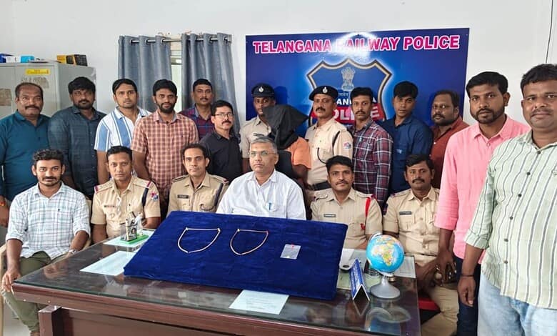 Group of police officers and officials at Telangana Anti-Way Police event in Hyderabad.
