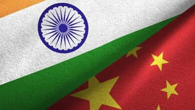 india china flags