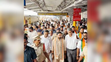 Union Minister G Kishan Reddy inspects Vikarabad Railway Station
