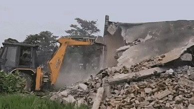 madrasa partially demolished in UP