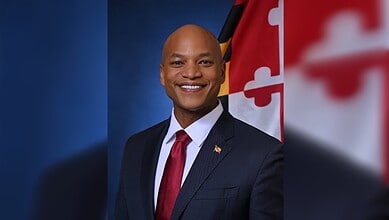 Maryland Governor Wes Moore poses for an official portrait.