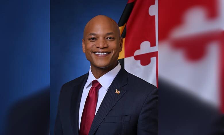 Maryland Governor Wes Moore poses for an official portrait.
