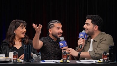 The Siasat Daily feature with Orry, a popular episode, showing three people engaged in a lively talk.